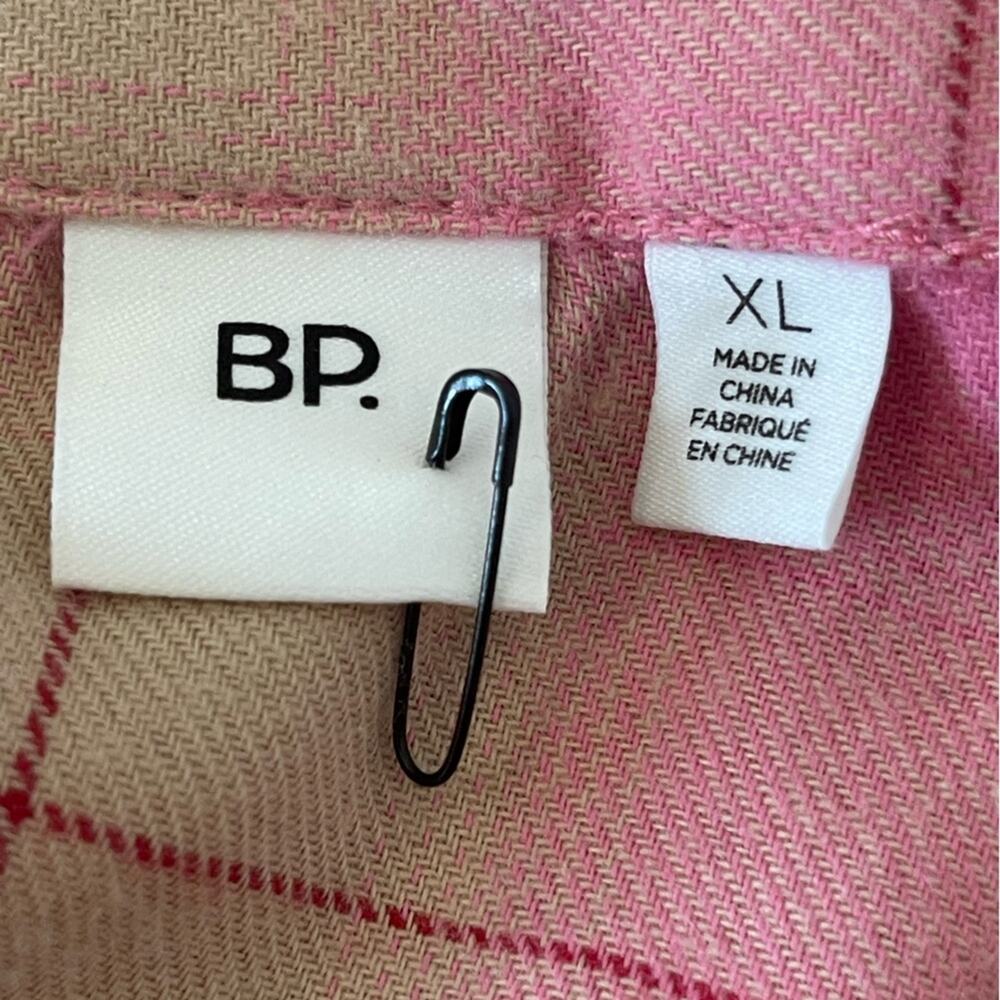 * New BP. NORDSTROM ~ V-Collar Gingham Cotton Button-Up Top XL - Picture 5 of 7